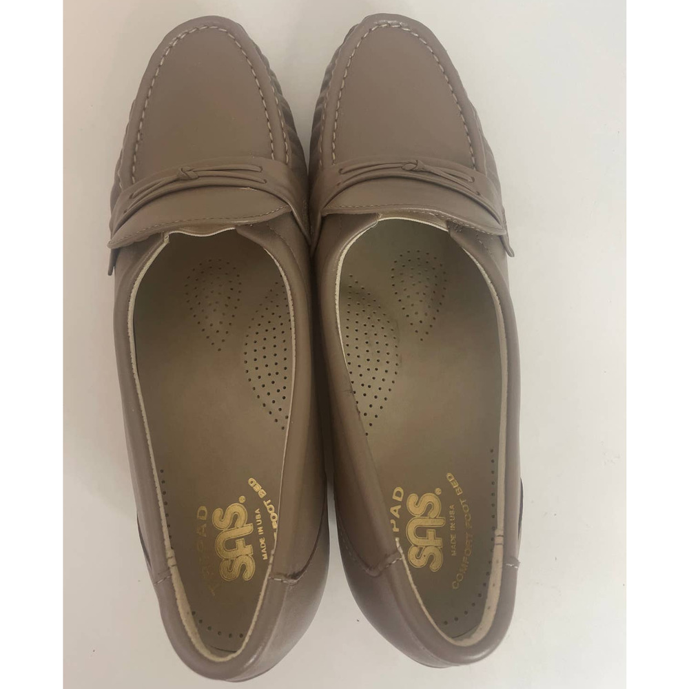 SAS Easier Leather Comfort Slip On Wedge Loafer Womens SZ 8.5 NARROW - Picture 5 of 13